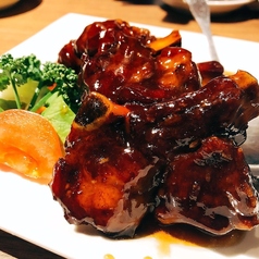 季節野菜の肉巻き/スペアリブの甘酢煮込み