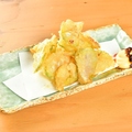 料理メニュー写真&nbsp;甘えびの唐揚げ/軟骨唐揚げ/ザーサイ天ぷら一油