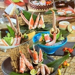 極上のかにを使用した会席料理・コース料理をご用意しております。心ゆくまでかにをご堪能ください。