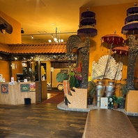 バリ島を感じられるリラックス空間な店内！