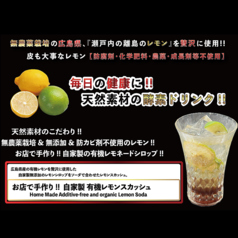 自家製有機レモンスカッシュ/自家製有機レモネード コールドorホット