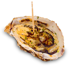 殻付きカキ バターしょう油焼き