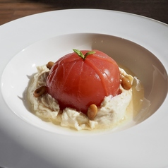 トマトの白ワイン仕立て 湯葉添え