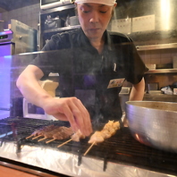 当店の焼き物は炭火で焼いています。