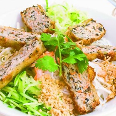 揚げ春巻と新鮮野菜のせサラダ麺