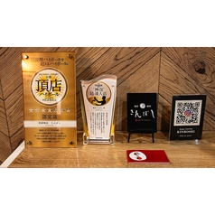 厳しい品質基準を全て満たした店のみ認定される、神泡超達人店と頂天ハイボール