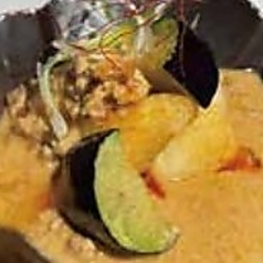 おぼろ豆腐とナスのシビ辛担々風揚げ出し