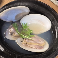 大はまぐりの酒蒸し