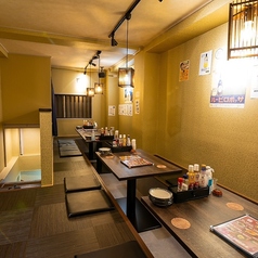 2階掘り炬燵のお席は15名様より貸切対応いたします。詳細は店舗までご連絡ください。