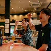 スポーツ観戦可！ビール片手に盛り上がってください！