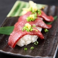 料理メニュー写真 肉寿司6種盛り