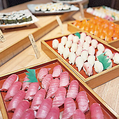 【土日祝ランチタイム&ディナータイム】老舗和食店の贅沢握り!寿司ビュッフェ(90分)
