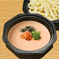 明太クリームつけ汁うどん
