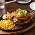 料理メニュー写真&nbsp;照り焼きアボトマハンバーグ 単品 160g