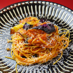ナスのトマトミートパスタ