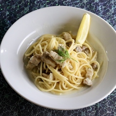 自家製パンチェッタの白いパスタ