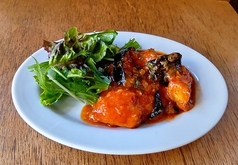鶏とナスのチリソース