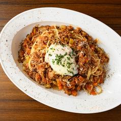 牛ラグー半熟卵のボロネーゼ