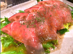 生ハムとトマトのサラダ