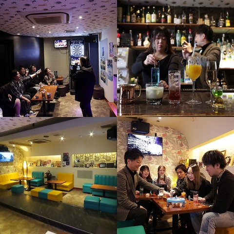 貸切は最大40名までOK！プロジェクターやマイク、カラオケ、テレビ、ダーツ有