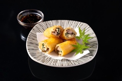 秋刀魚と茸の揚げ春巻き