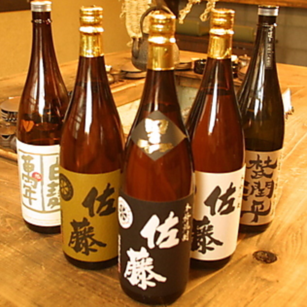 本格焼酎の種類も負けておりません！割りものも丁寧にお作りいたします。