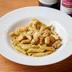 海老ときのこのペンネジェノベーゼ