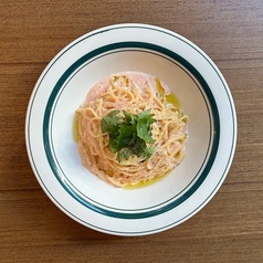 明太子と大葉のクリームパスタ