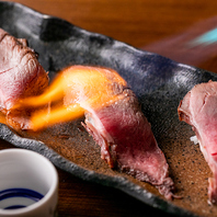 【肉寿司】お肉をサッと炙ることで旨味を引き出しました