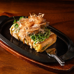 牡蠣のイカゴロ鉄板ねぎ焼き