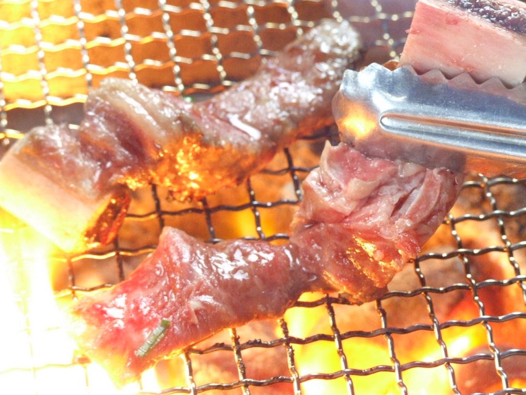 炭火で豪快に焼き上げるお肉は旨みたっぷり！あっさりタレで召し上がれ