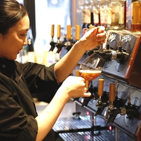 豊富な19種のクラフトビールからお好きなものをチョイス