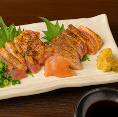 黒さつま鶏の刺し身３種食べ比べ