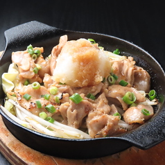 鶏ハラミおろしポン酢/雲仙ハム焼き