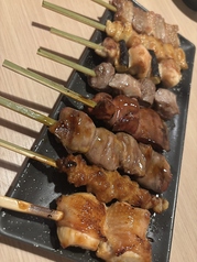人数に合わせてお愉しみいただける串焼きの盛り合わせ!