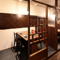2～4名様用テーブル席の個室。周りが気にならないゆったりテーブル席はデートや二次会にもおすすめ。