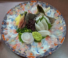カワハギ 肝刺し付き