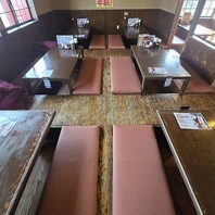 大型宴会が可能な掘りごたつ式のお座敷完備