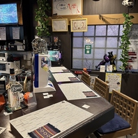 遊び心のあるカウンター席で身近な心地よさ