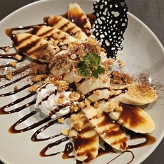 チョコバナナのお皿パフェ