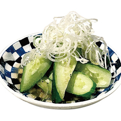キュウリの葱塩だれがけ