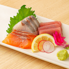 鮮魚のお造り刺身3種盛り