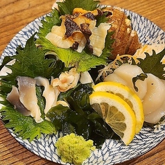 函館 貝刺し三種盛り合わせ