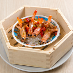 天使のえびの特製ソース蒸し