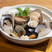 赤穂産牡蠣、あわびなどの貝料理が◎