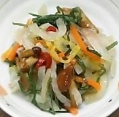 大根となめ茸の柚子風味和え