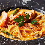 有頭海老の トマトクリームソースパスタ -Headed shrimp tomato cream sauce pasta-