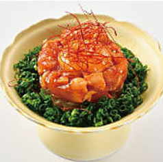 月見とろける鶏ユッケ/炊き出し玉子焼き