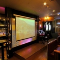巨大100インチスクリーンでのカラオケやDVDの上映もご利用OK！