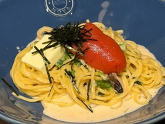 彩り野菜のトマト/タラコとほうれん草のパスタ